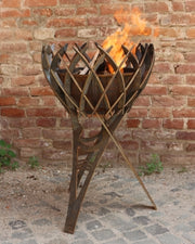 Vatră Timaeus Fire Pit din oțel ruginit