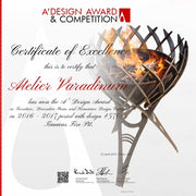 Vatră Timaeus Fire Pit din oțel ruginit